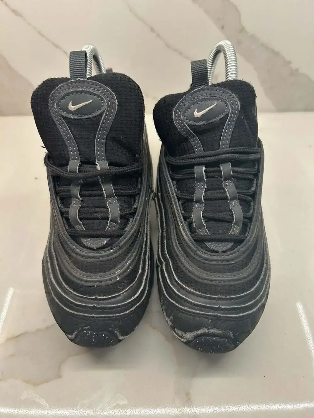 Nike Air Max 97 GS Triple Black Running Shoes Size 4y
